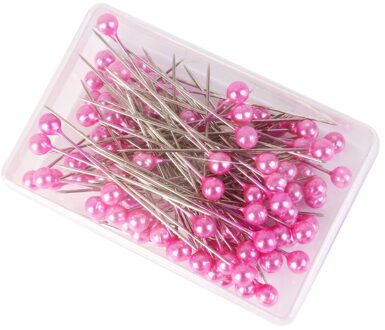 100 Stks/doos Patchwork Pinnen Positionering Naald Naaien Marker Naald Spelden Diy Handgemaakte Maken Kledingstuk Accessoire roze