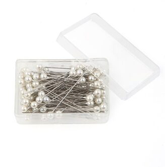 100 Stks/doos Patchwork Pinnen Positionering Naald Naaien Marker Naald Spelden Diy Handgemaakte Maken Kledingstuk Accessoire wit