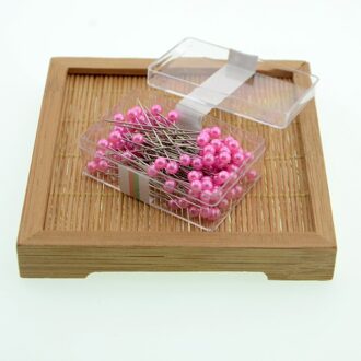 100 Stks/doos Veiligheid Naaien Pinnen Parel Hoofd Spelden Naalden Stitch Diy Craft Wedding Corsage Naaien Gereedschap Multi Kleur 4