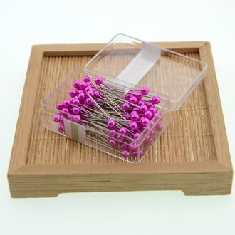 100 Stks/doos Veiligheid Naaien Pinnen Parel Hoofd Spelden Naalden Stitch Diy Craft Wedding Corsage Naaien Gereedschap Multi Kleur 5