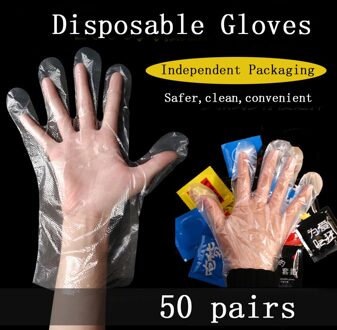 100 Stks/doos Voedsel Plastic Handschoenen Wegwerphandschoenen Voor Restaurant Keuken Bbq Milieuvriendelijke Voedsel Handschoenen Fruit Groente Handschoenen