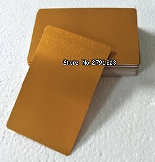 100 stks Leeg sublimatie metalen naam kaart afdrukken leeg business id-kaart gebruik sublimatie inkt en papier vijf kleuren goud