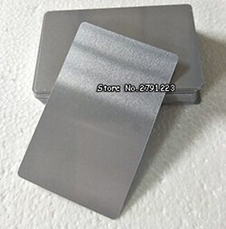 100 stks Leeg sublimatie metalen naam kaart afdrukken leeg business id-kaart gebruik sublimatie inkt en papier vijf kleuren sliver
