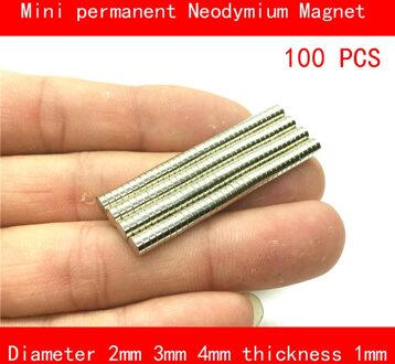 100 STKS mini magneet diameter 5mm 4mm 3mm dikte 1mm 2mm 3mm n35 Zeldzame Aarde ndfeb Neodymium Magneet voor industriële diy diameter 3mmX2mm