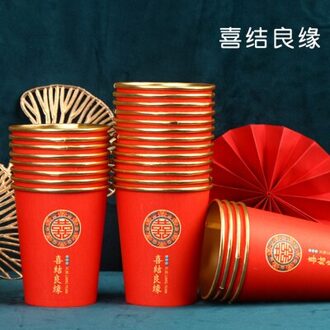 100 Stks/pak Bruiloft Gouden Folie Papier Cups Wegwerp Cups Bruiloft Benodigdheden Bruiloft Decoratie