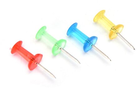 100 Stks/pak Clear Kaart Tekening Push Pins Ambachten Opmerking Kurk Boord Pins Duim Kopspijkers Kantoor School Briefpapier Leveringen