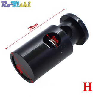 100 Stks/pak Cord Lock Toggle Clip Stopper Plastic Black Voor Tassen/Kleding C0087-B1