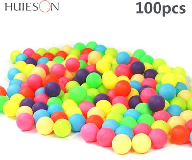 100 stks/pak Gekleurde Ping Pong Ballen 40mm 2.4g Entertainment Tafeltennis Ballen Gemengde Kleuren Voor Game En Reclame