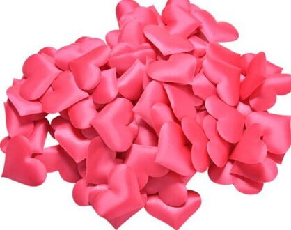 100 Stks/pak Stof Hart Vormige Confetti Bruiloft Gooien Bloemblaadjes Romantische Bruiloft Decoraties 35Mm X 30Mm roos