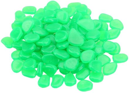100 Stks/pak Tuin Steentjes Lichtgevende Stenen Kunstmatige Glowing Stones Rock Glow In The Dark Voor Loopbrug Aquarium Tuin Yard groen