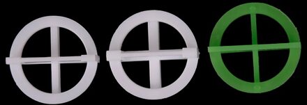 100 Stks/partij 1.5Mm Groen Wit Cross Tegel Leveling Tegel Leveling Systeem Base Cap Spacer Vloeren