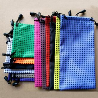100 Stks/partij 18*9.5Cm Bril Case Soft Waterdicht Plaid Doek Zonnebril Bag Bril Pouch Kleur Verzonden Willekeurige