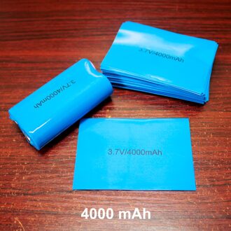 100 Stks/partij 18650 Lithium Batterij Pvc Buitenste Huid 2S Batterij Film Krimpkous Mouw Isolatie Mouw 5200Mah Capaciteit standa blauw-4000mah