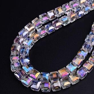 100 Stks/partij 4/6Mm Ab Kleur Diy Kristal Kralen Voor Sieraden Maken Decoratieve 4 mm