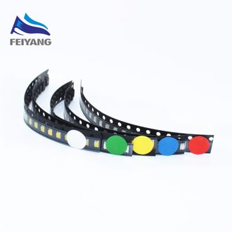 100 stks/partij 5 Kleuren 3216 1206 SMD Led Super Bright Rood/Groen/Blauw/Geel/Wit Water clear Led Diode jade Groen