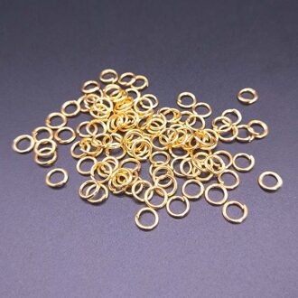 100 stks/partij 5mm Open Jump Rings Split Connectors Voor Diy Sieraden Vinden Maken Ketting Armband Accessoires 8 kleuren goud