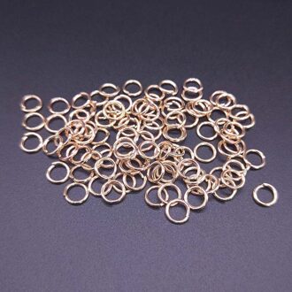 100 stks/partij 5mm Open Jump Rings Split Connectors Voor Diy Sieraden Vinden Maken Ketting Armband Accessoires 8 kleuren Kc goud