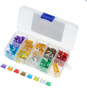 100 Stks/partij Auto Vrachtwagen Micro Blade Zekeringen 3A 5A 7.5A 10A 15A 20A 25A 30A Amp Plastic Box Assortiment Met clip