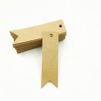 100 Stks/partij Bruin Kraftpapier Tags Diy Mini Voedsel Etiket Craft Hand Tekenen Tags Wedding Card Strings 7*2cm