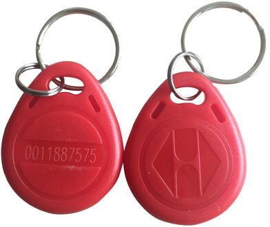 100 Stks/partij EM4100 125Khz Abs Waterdichte Rfid Tag Voor Deur Toegangscontrole rood