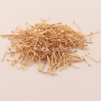 100 stks/partij Goud Kleur Metal flat head pins 14/24/28/30/32mm dunne pins voor kralen sieraden maken 21Ga 0.7mm 28mm