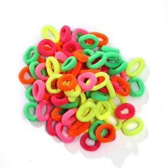 100 stks/partij haaraccessoires elastiekjes voor meisjes haarbanden hoofdbanden voor kinderen haar sieraden mix kleur TSZ37-2