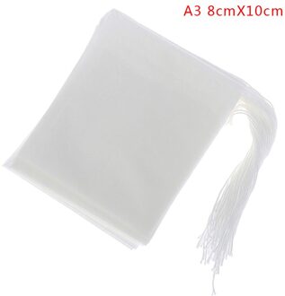 100 Stks/partij Lege Papier Theezakjes Filter Trekkoord Theezakjes Voor Kruid Losse Thee A3