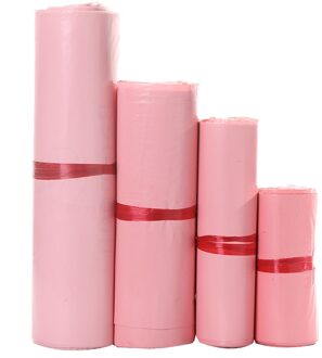 100 Stks/partij Licht Roze Doorschijnend Poly Mailer Waterdicht Tassen Mailer Self-Adhesive Seal Koerier Opbergzakken 9 Maten 20x30cm use 20x25cm