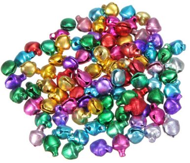 100 Stks/partij Losse Kralen Kleine Jingle Bells Kerst Decoratie Diy Ambachten Kerstmis Home Decorations 6/8/10mm 8mm