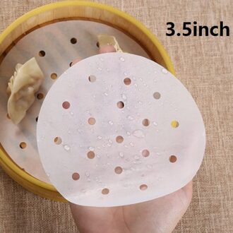 100 Stks/partij Lucht Friteuse Stoomboot Liners Premium Geperforeerde Houtpulp Papers Non-stick Stomen Mand Mat Bakken Koken Tools 3.5 duim