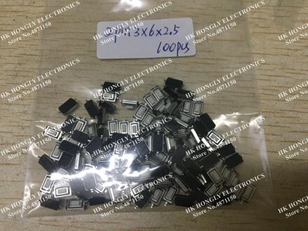 100 stks/partij MICRO SWITCH SMD 2pin 3*6*2.5 MM