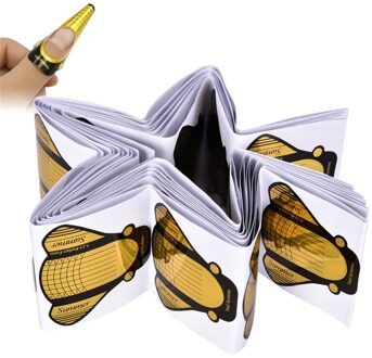 100 Stks/partij Nail Formulier Voor Acryl Uv Gel Tip Nagels Uitbreiding Gids Franse Diy Gereedschap Zelfklevende Vormen Stickers voor Beauty Tool 0300