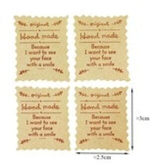 100 Stks/partij Originele Handgemaakte Afdichting Sticker Vintage Kraft Stickers Diy Hand Gemaakt Voor Cake Bakken Verpakking Label