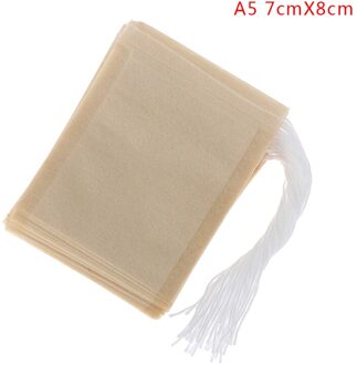 100 Stks/Partij Papier Theezakjes Filter Lege Trekkoord Theezakjes For A Kruid Losse Thee A5