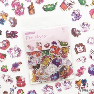 100 Stks/partij Rose Bloemen Groene Planten Bladeren Cactus Diagram Sprookje Tropische Vibes Sticker Diy Scrapbooking Sticker Escolar 3