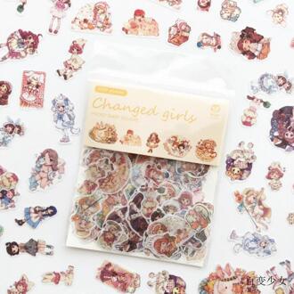 100 Stks/partij Rose Bloemen Groene Planten Bladeren Cactus Diagram Sprookje Tropische Vibes Sticker Diy Scrapbooking Sticker Escolar 6