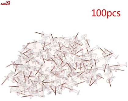 100 Stks/Partij Transparant Rose Gold Push Pins Duim Punaise Board Pins Tekening Foto Muur Studs School Kantoorbenodigdheden