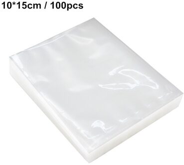 100 Stks/partij Transparante Keuken Food Vacuum Sealer Bag Voor Voedsel Vacuüm Sealer Verpakkingsmachine Voedsel Opbergtas 10x15cm 100stk