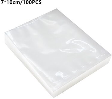 100 Stks/partij Transparante Keuken Food Vacuum Sealer Bag Voor Voedsel Vacuüm Sealer Verpakkingsmachine Voedsel Opbergtas 7x10cm 100stk