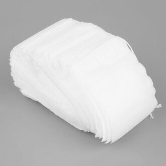 100 Stks/partij Trekkoord Theezakjes Zeef Zetgroep Filter Paper Herb Losse Theezakjes Voor Home Reizen Benodigdheden Gereedschap 5 x 7cm