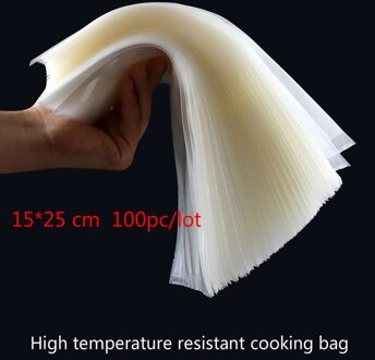 100 Stks/partij Vacuüm Sealer Zakken Voor Voedsel Vacuüm Sealer Verpakkingsmachine Voedsel Opbergtas Met Food Grade Houden Voedsel Vers 15x25cm