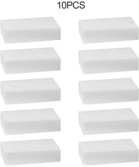 100 Stks/partij Wit Magic Sponge Eraser Multifunctionele Reiniger Melamine Spons Voor Keuken Badkamer Schoonmaken 100x60x15mm 10stk