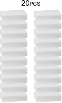 100 Stks/partij Wit Magic Sponge Eraser Multifunctionele Reiniger Melamine Spons Voor Keuken Badkamer Schoonmaken 100x60x15mm 20stk