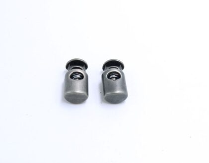 100 Stks Plastic Lente Stop Toggle Cord Locks End matt gun zwart 21*10mm