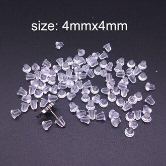 100 stks Pruim Vorm Clear Zachte Siliconen Rubber Oorbel Rug Plug Cap Haken Stoppers Oor Post Noten DIY Sieraden Oorbel Accessoires groen
