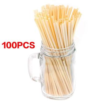 100 Stks/set 20Cm Tarwe Stro Rietjes Milieuvriendelijk Herbruikbare Biologische Rietjes Bar Bar Accessoires