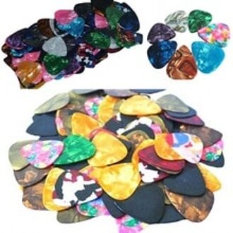 100 Stks/set Akoestische Picks Elektrische Bas Pic Plectrum Mediator Guitarra Muziekinstrument Dikte Mix Gitaar Pick