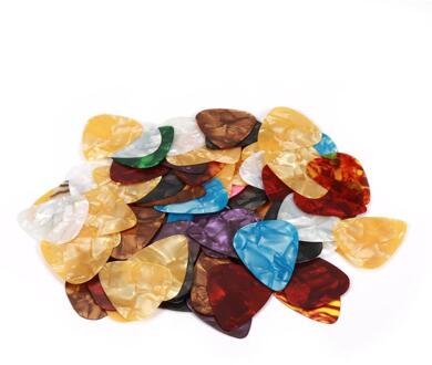 100 Stks/set Akoestische Picks Plectrum Gitaar Pick Elektrische Smooth Guitar Pick Vingertop Protector Onderdelen Accessoires