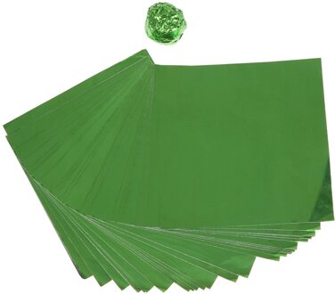 100 Stks/set Aluminiumfolie Snoep Pakket Papier Chocolate Candy Diy Pakket Papier Kunst Ambachten Papier 10X10cm E5M1 groen