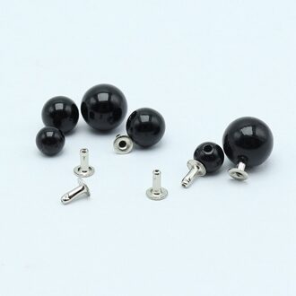 100 stks/set Decoratieve Parels Hand-druk DIY Klinknagels Cap Hoed Bovendeel Kleding bruidssluier Trui Jas Decoratie Kledingstuk Parels zwart / 1reeks 10mm (100stk)